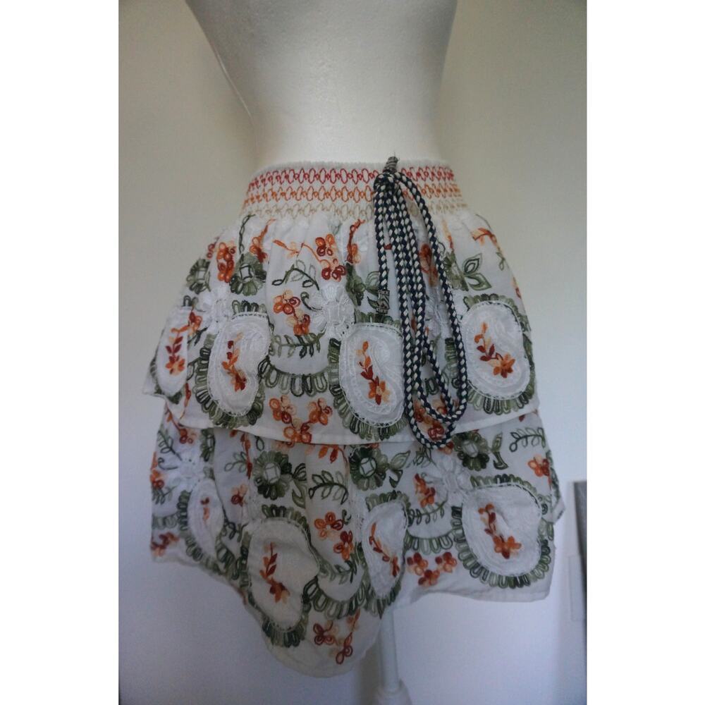 Hudson Gray Embroidered Skirt